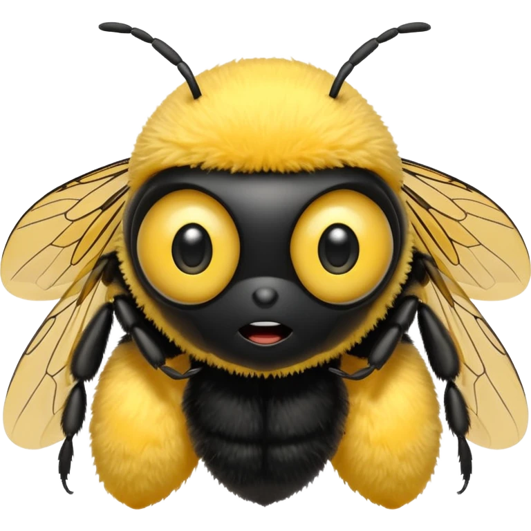 A bumblebee in shock emoji