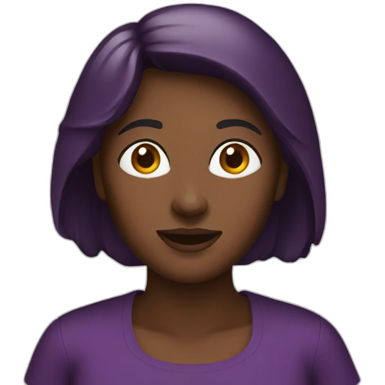 Woman aubergine emoji