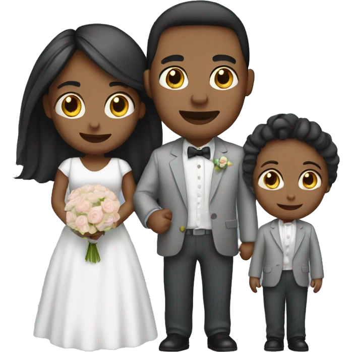 Married couple with two children (1 baby boy and 1 little girl)
 emoji