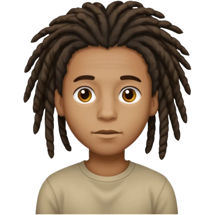 Black boy with short free forms dread emoji