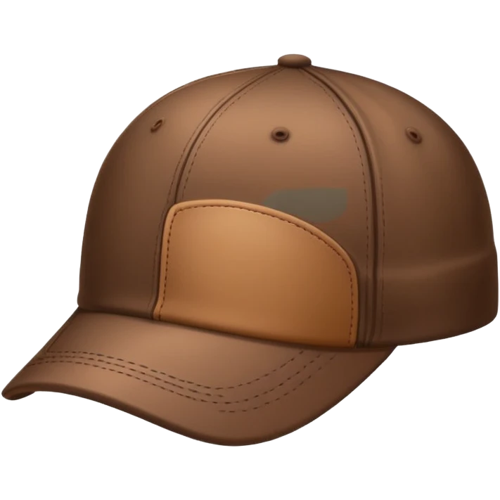 Brown fitted cap emoji