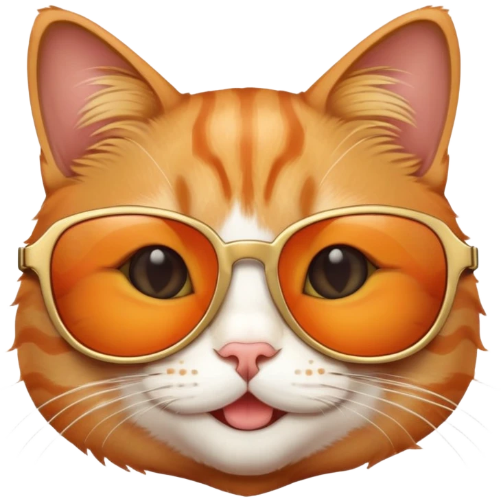 Cat with sunglasses laughing  emoji
