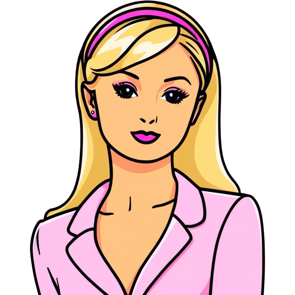 Paris Hilton with pink theme emoji