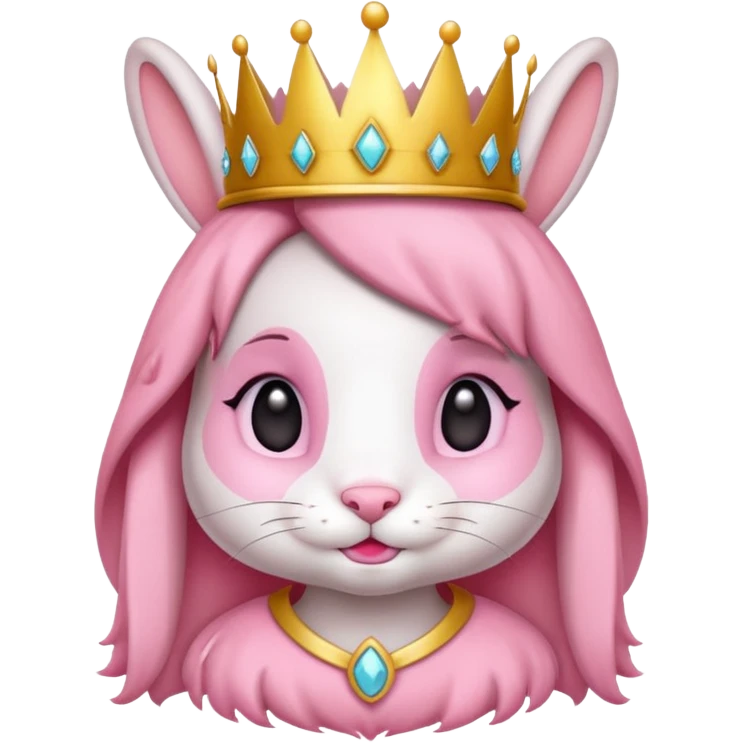 Rabbit princess pink emoji