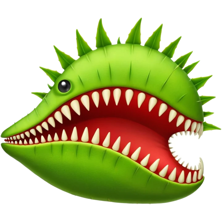 venus fly trap without a face, more realistic emoji