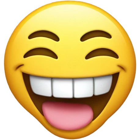 laughing emoji with tounge emoji