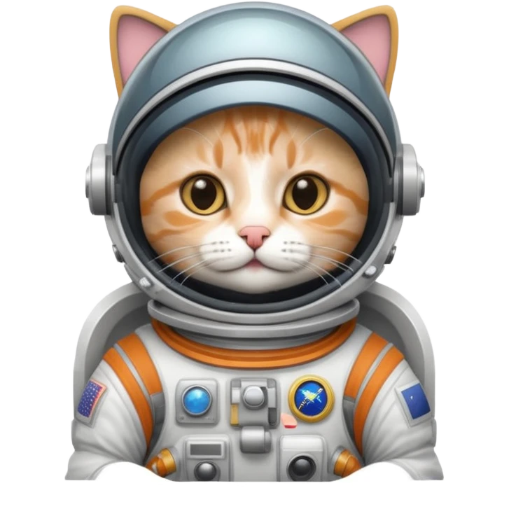 Cat astronaut emoji