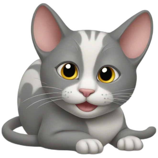 Cat and mouse emoji