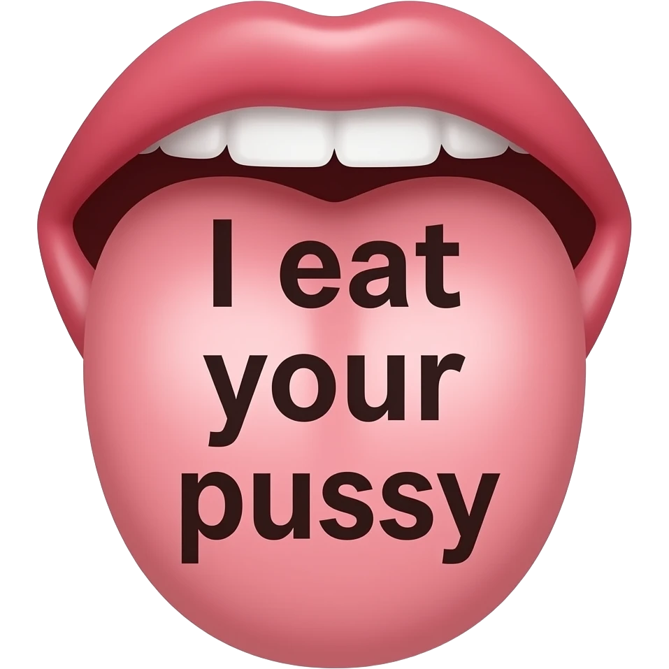 « I eat your pussy » sur une langue emoji