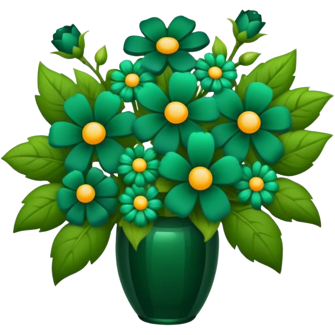 dark emerald bouquet emoji