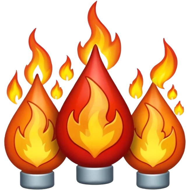 Can you make Christmas decorations cooperative with fire and have the text pyromaniacs  emoji