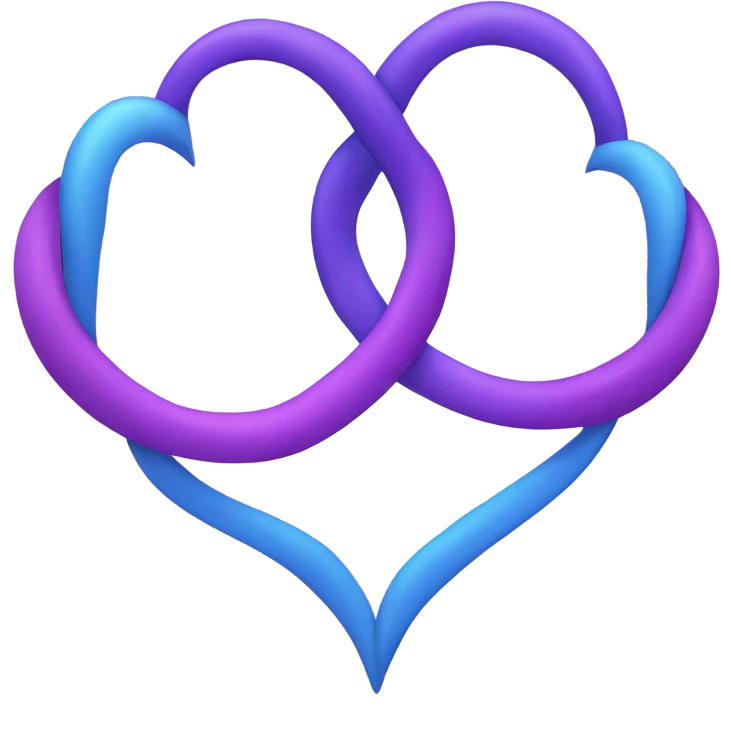 Blue and Purple Heart  emoji