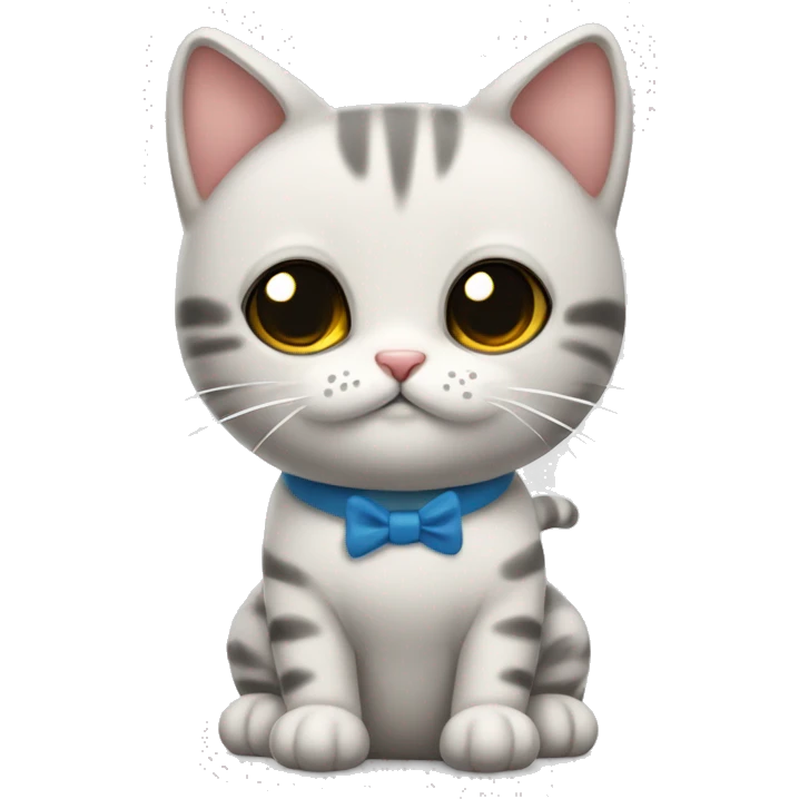 gatito bebé con lazo en una ojera  emoji