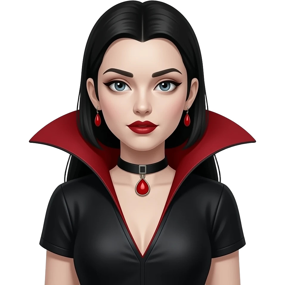 Faça uma vampira  feminina com um top reto emoji