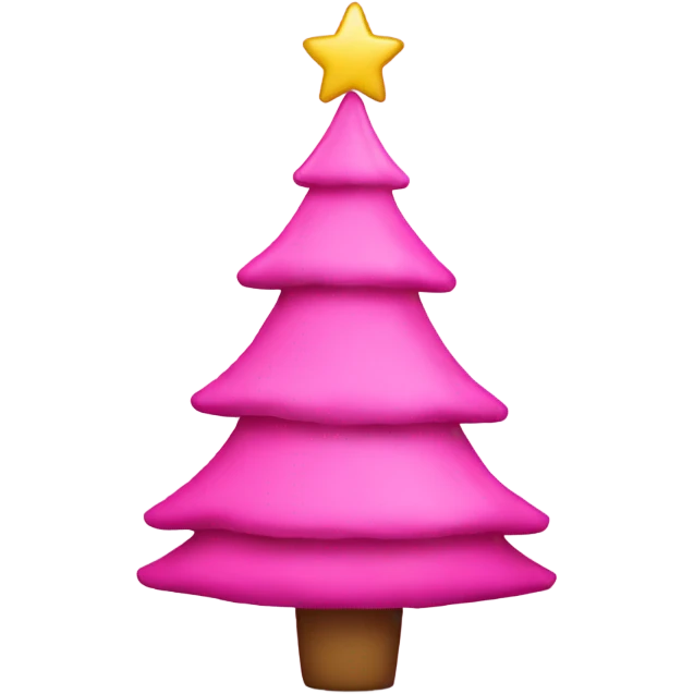 Pink Christmas tree  emoji