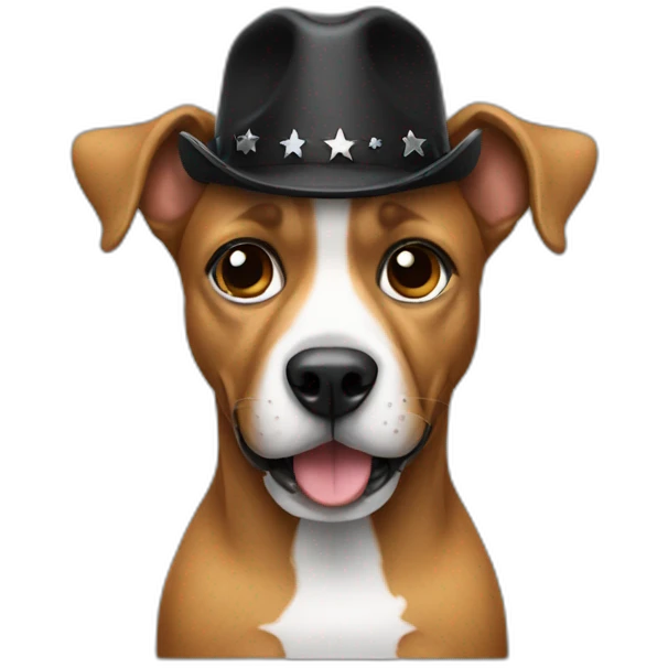 Dog rockstar emoji