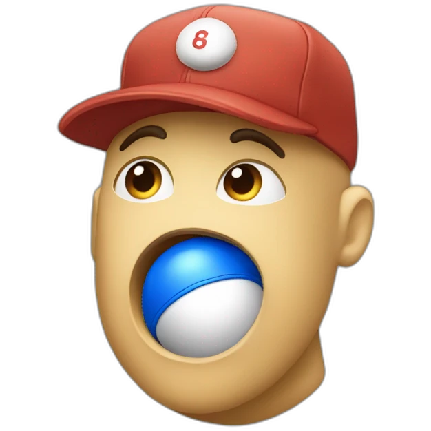 Sisyphus with a blue baseball cap emoji