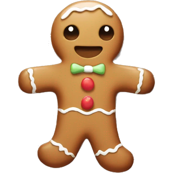 Gingerbread man emoji