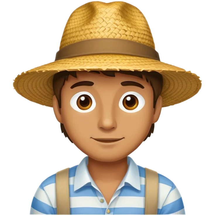 Men with Straw Hat emoji