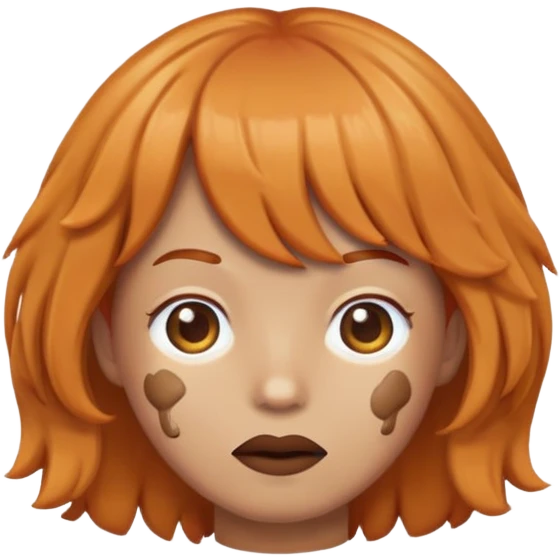 poop a ginger wig on  emoji