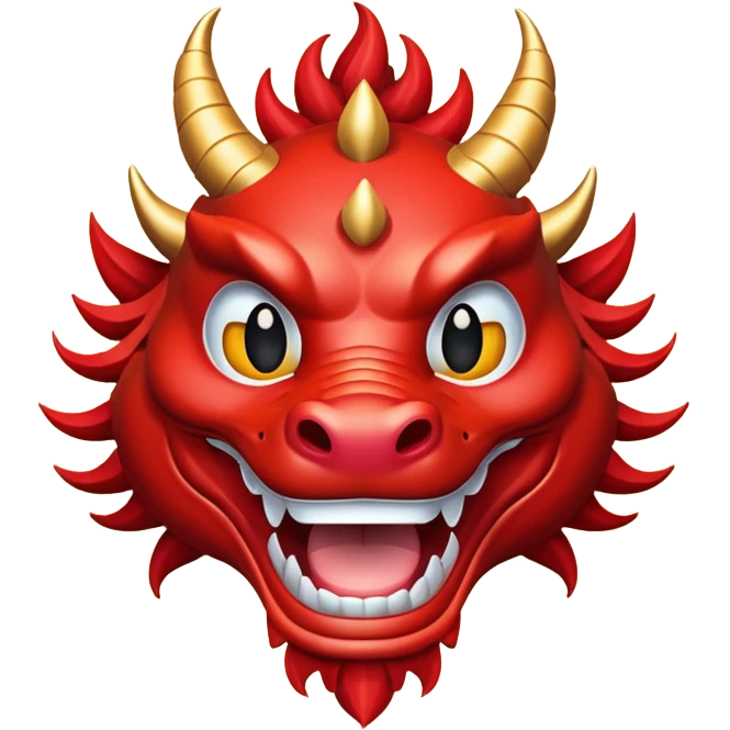 chinese dragon face happy new year emoji