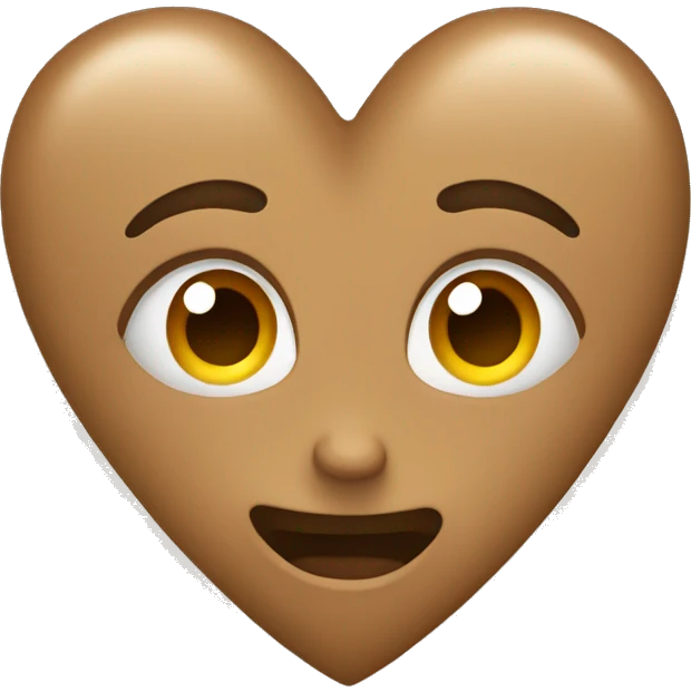 light brown heart emoji