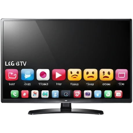 LG TV with flat black screen emoji