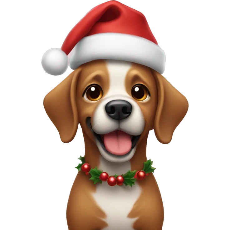 Christmas dog emoji