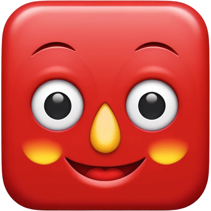 in a shade of red emoji