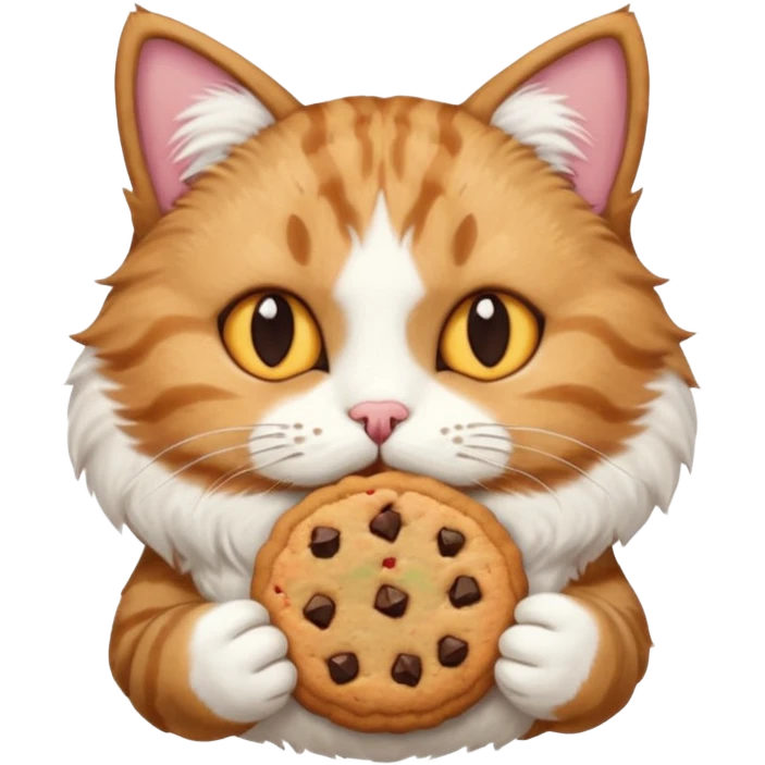 Кот с печенькой во тру emoji