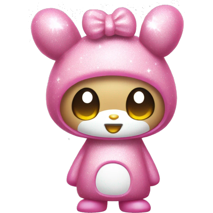 my melody with glitter  emoji