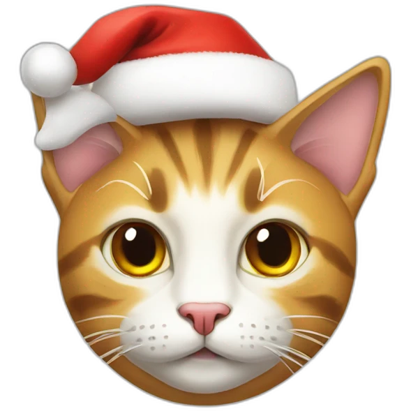 Cat Santa hat emoji