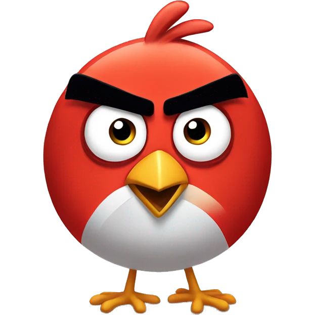 A  angry bird emoji