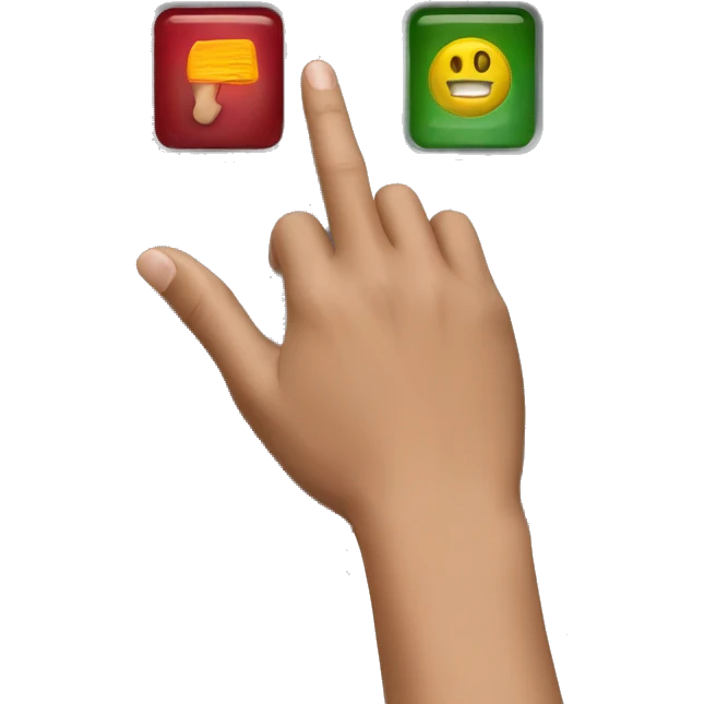 A hand pushing a button with "release" titled on it. emoji