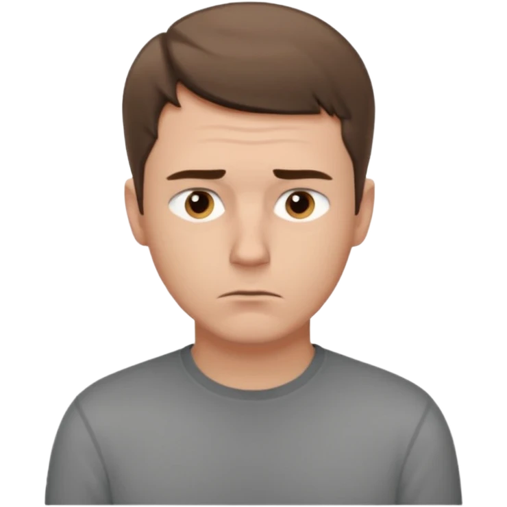 white man sits thinking emoji
