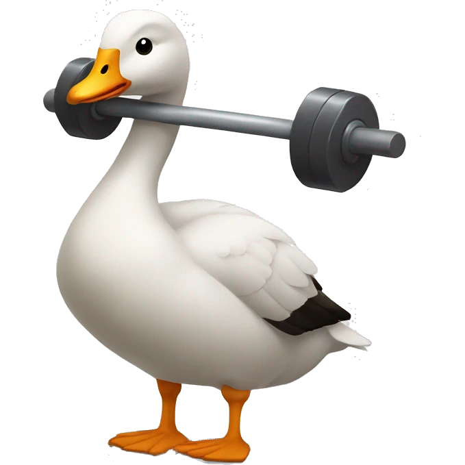 Goose with weights emoji