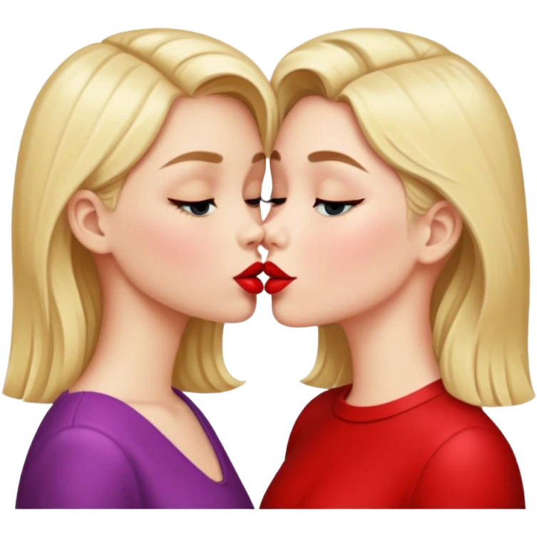 Kiss girl kiss girl  emoji