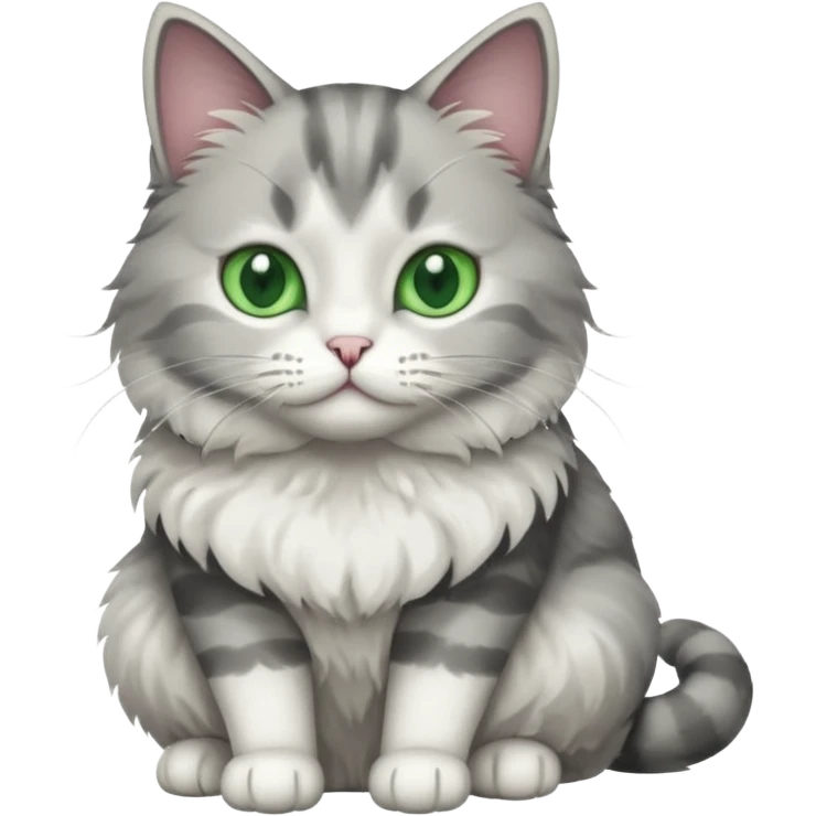 a grey and white cat emoji