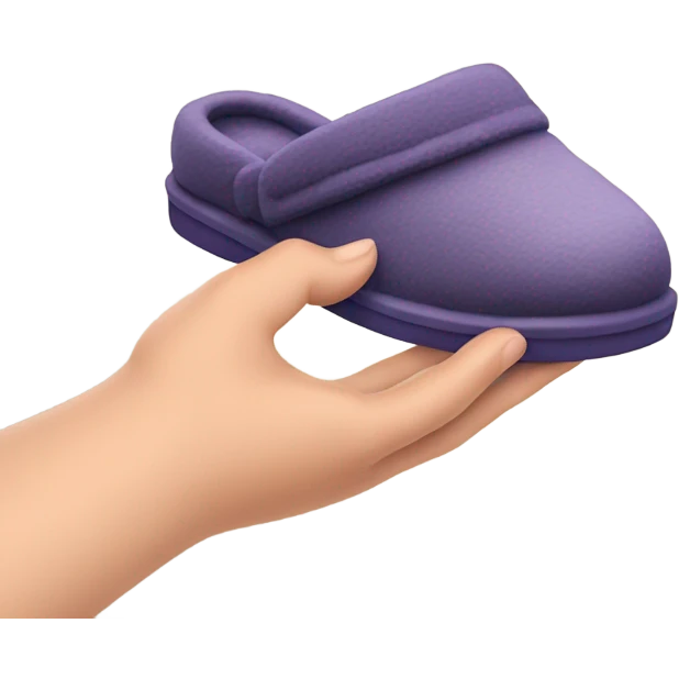 Slippers in hand emoji
