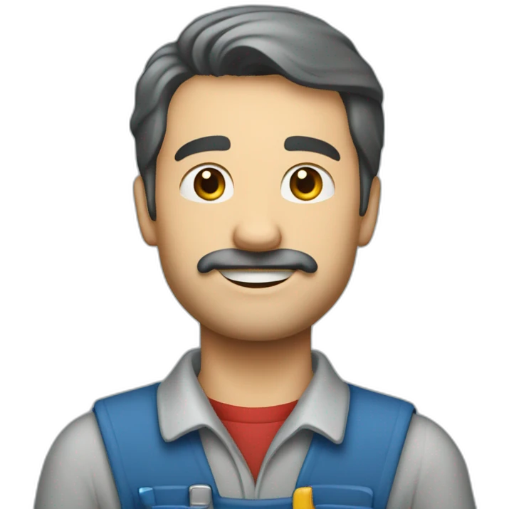 Maximilian vissmann but as a Blue collar worker  emoji
