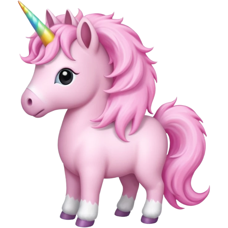 unicórnio rosa pastel fofo emoji