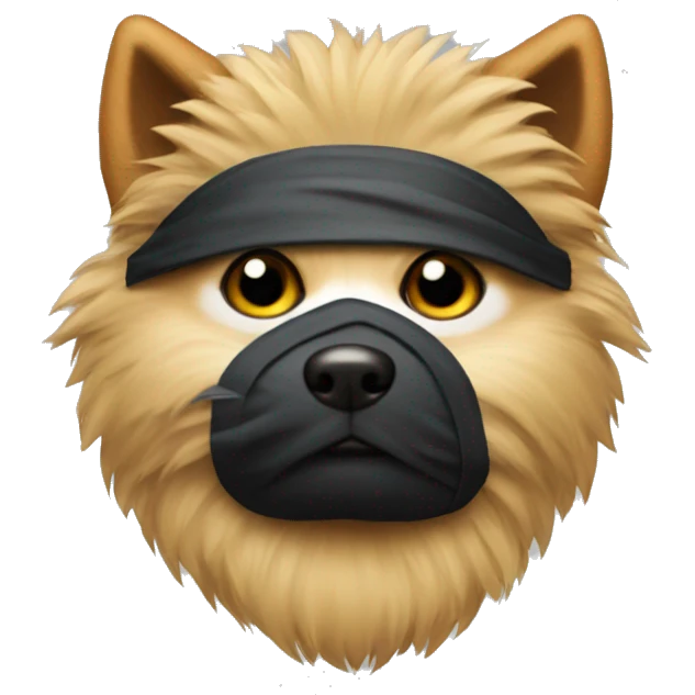 Spitz with a mask on his face emoji