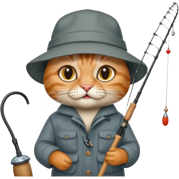 cat fisherman emoji
