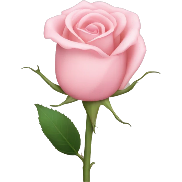 a pastel pink rose bud emoji