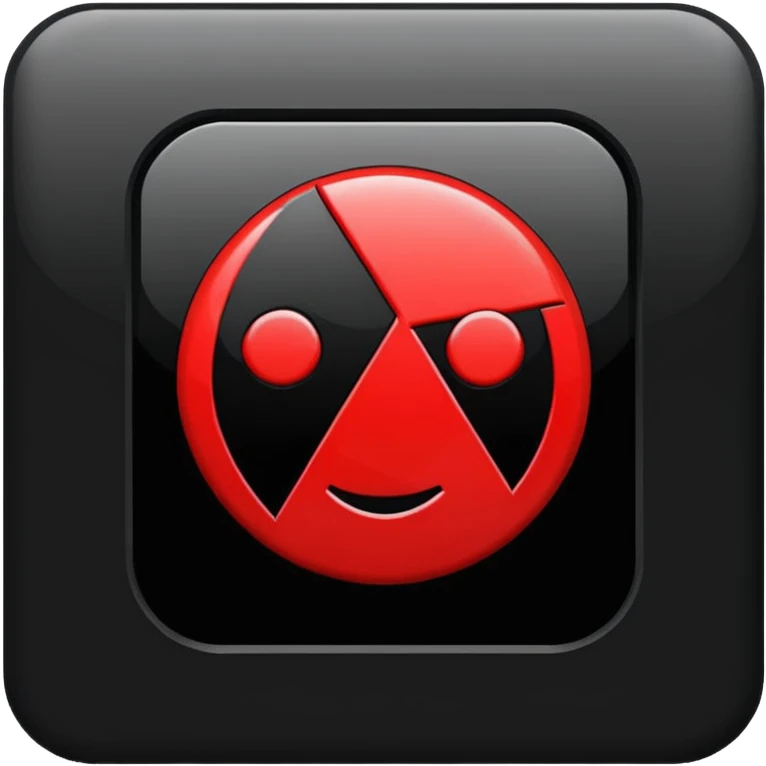 black and red website Icon emoji