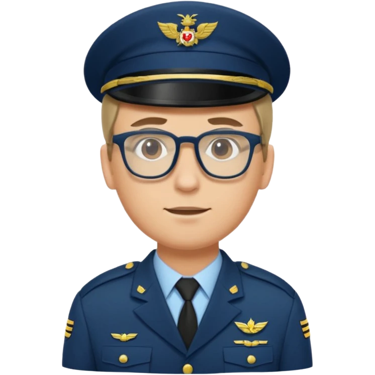 soldier wtih glasses and body emoji