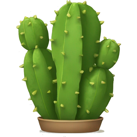 single flat Nopal without pot emoji