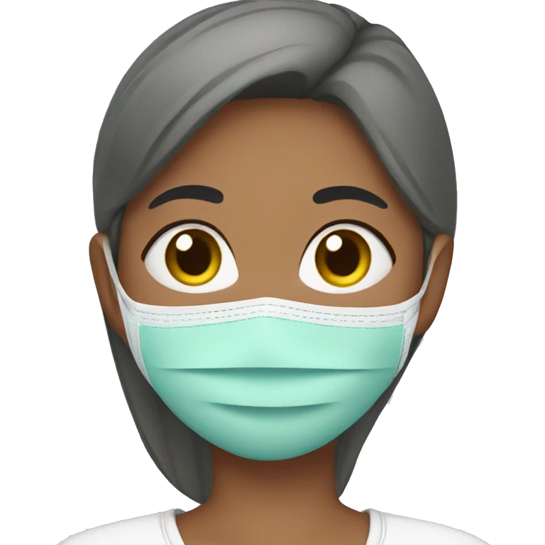 girl with face mask  emoji