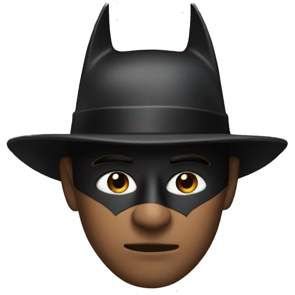 Batman with sideways hat on emoji