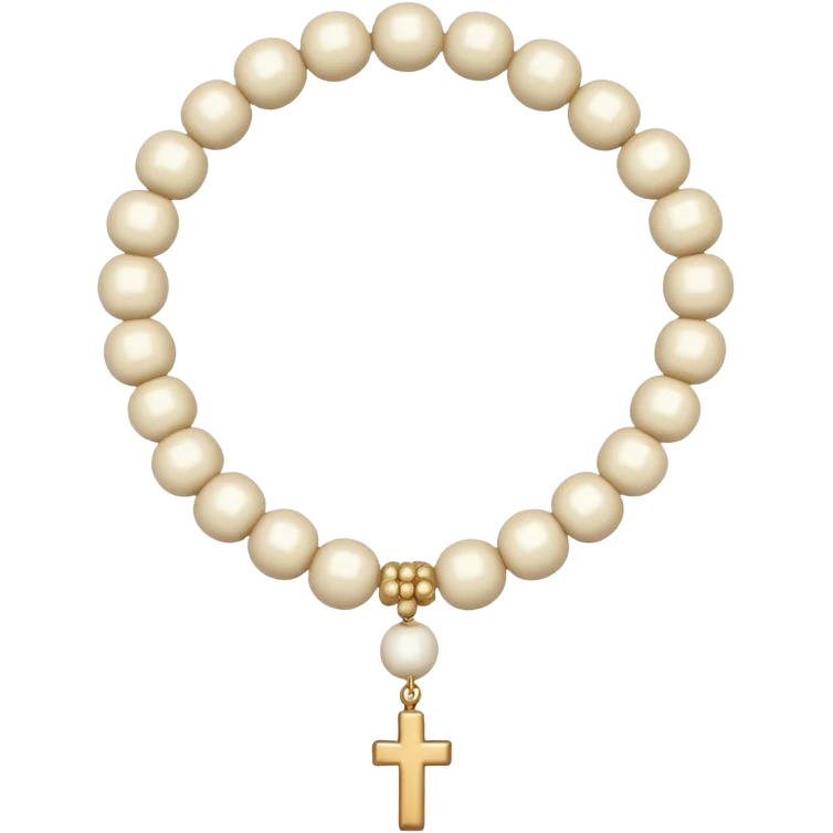 white prayer bead emoji